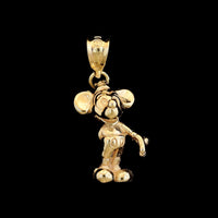 14K Yellow Gold Estate Mickey Mouse Charm