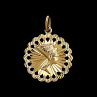 14K Yellow Gold Estate Nefertiti Charm