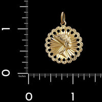 14K Yellow Gold Estate Nefertiti Charm