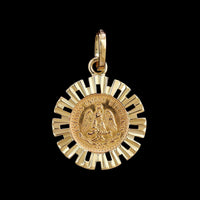 14K Yellow Gold Estate 1945 Dos Pesos 90% Gold Coin Charm