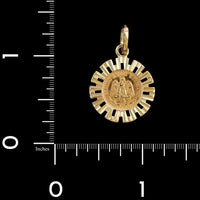 14K Yellow Gold Estate 1945 Dos Pesos 90% Gold Coin Charm