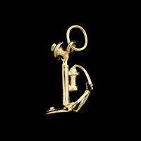 14K Yellow Gold Estate Telephone Charm