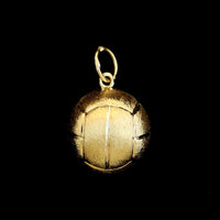14K Yellow Gold Estate Volleyball Ball Charm