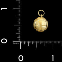 14K Yellow Gold Estate Volleyball Ball Charm