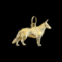 14K Yellow Gold Estate German Shepard Dog Charm