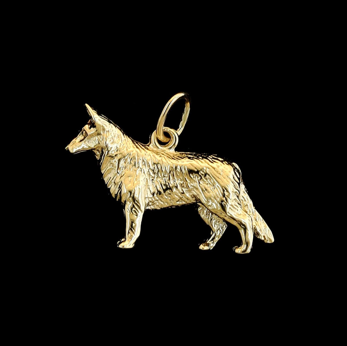 14K Yellow Gold Estate German Shepard Dog Charm