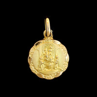 18K Yellow Gold Estate Our Lady of Pompei Medal