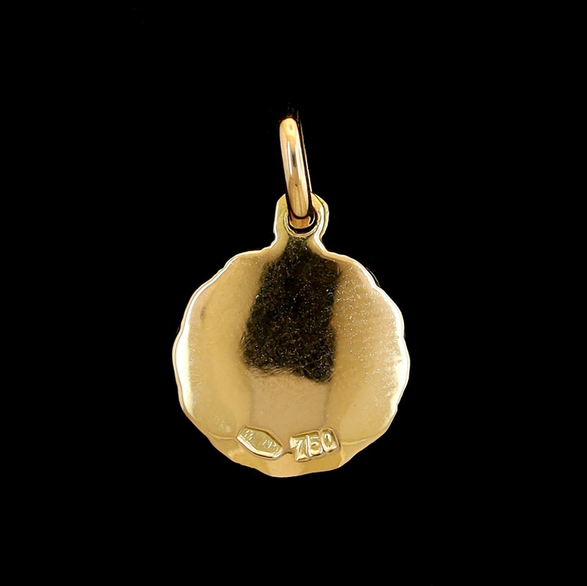 18K Yellow Gold Estate Our Lady of Pompei Medal