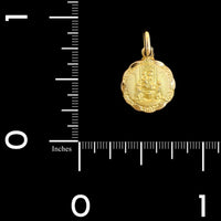 18K Yellow Gold Estate Our Lady of Pompei Medal