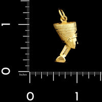 18K Yellow Gold Estate Nefertiti Charm