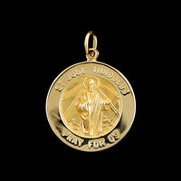 14K Yellow Gold Estate St. Jude Medal