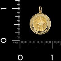 14K Yellow Gold Estate St. Jude Medal