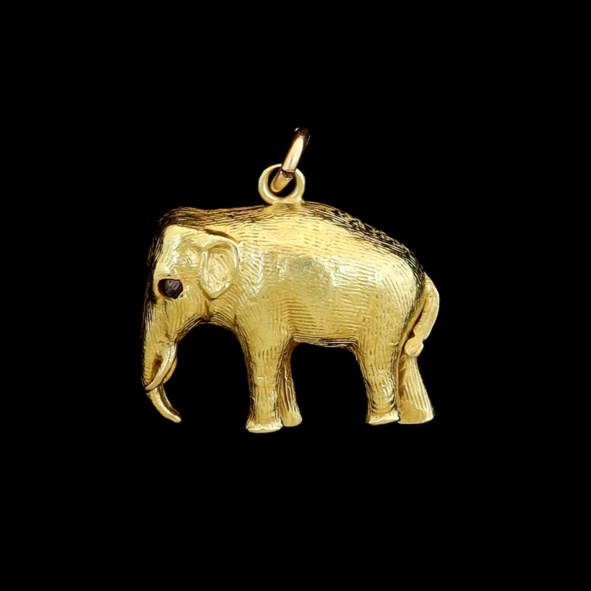 14K Yellow Gold Estate Elephant Charm