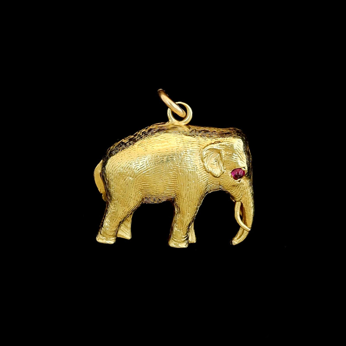 14K Yellow Gold Estate Elephant Charm
