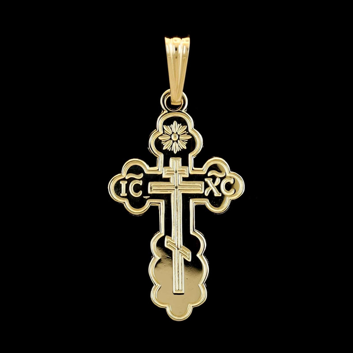 14K Yellow Gold Estate Orthodox Cross