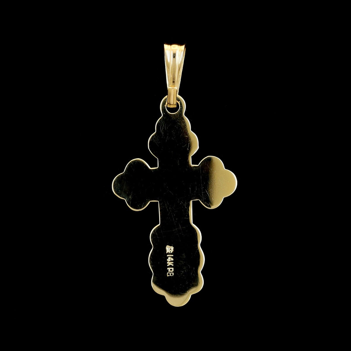14K Yellow Gold Estate Orthodox Cross