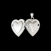 14K White Gold Estate Heart Locket