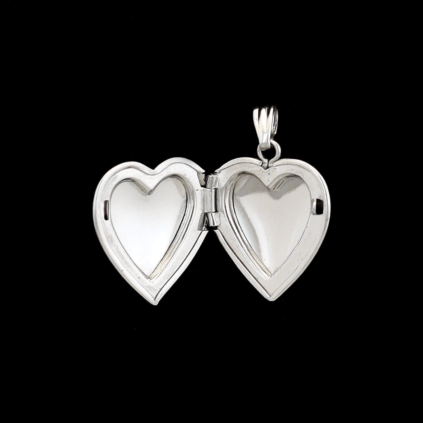 14K White Gold Estate Heart Locket