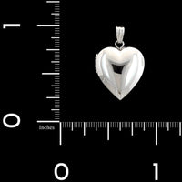 14K White Gold Estate Heart Locket