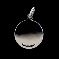 18K White Gold Estate Virgin Mary Madonna Medal