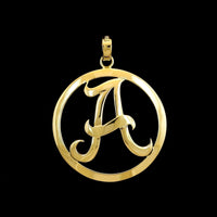 18K Yellow Gold Estate&nbsp; "A" Initial Pendant