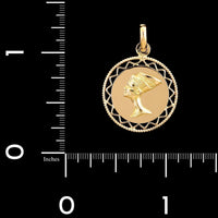18K Yellow Gold Estate Nefertiti Charm