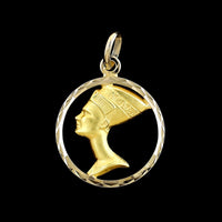 18K Two-tone Gold Estate Nefertiti Charm