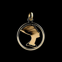 18K Two-tone Gold Estate Nefertiti Charm
