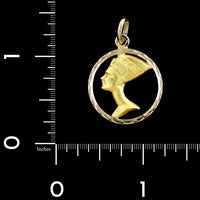 18K Two-tone Gold Estate Nefertiti Charm