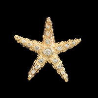 14K Yellow Gold Estate Starfish Pendant