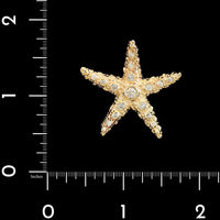 14K Yellow Gold Estate Starfish Pendant