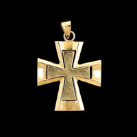 14K Yellow Gold Estate Cross Pendant