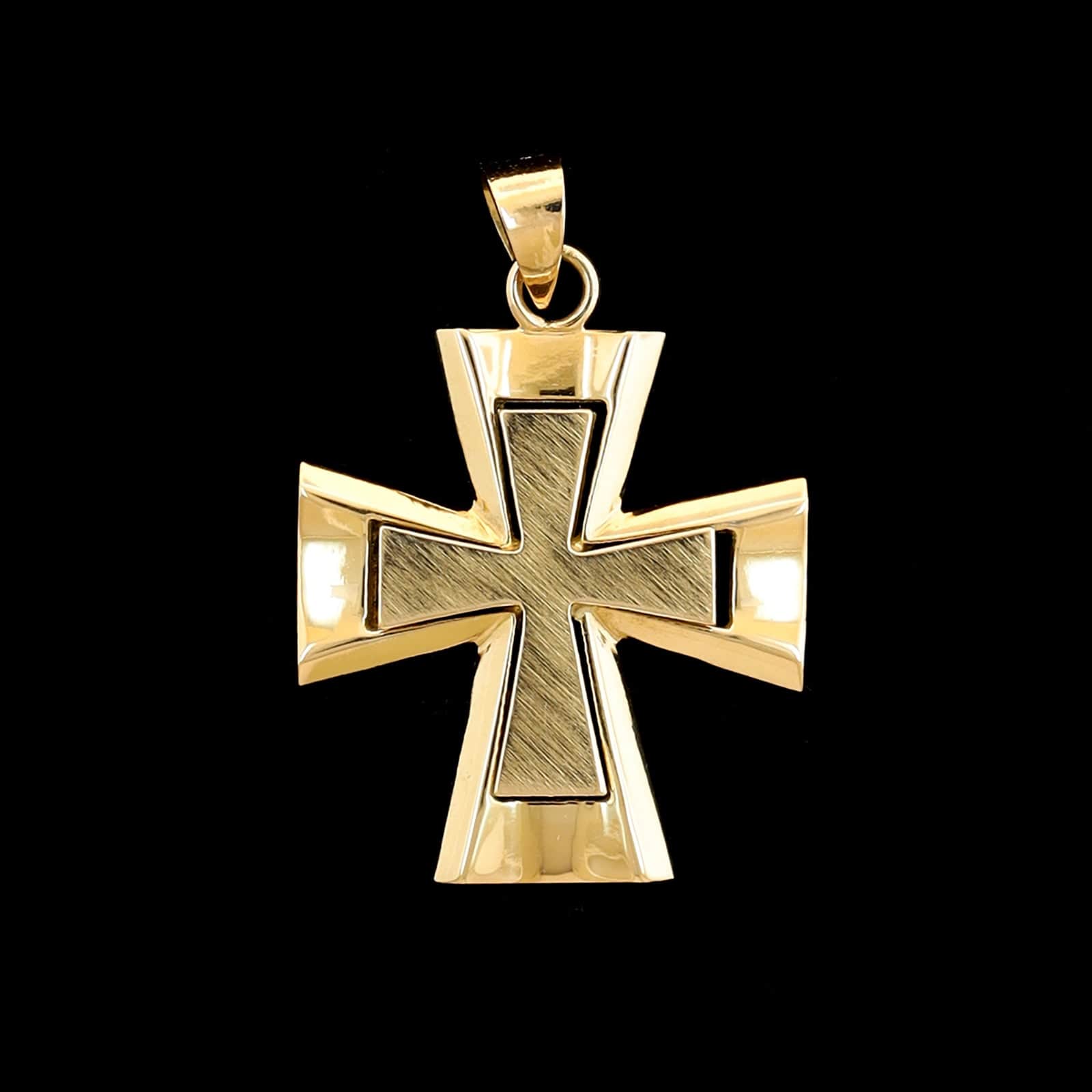 14K Yellow Gold Estate Cross Pendant