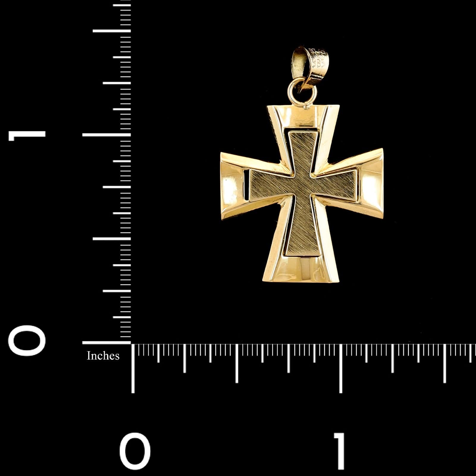 14K Yellow Gold Estate Cross Pendant