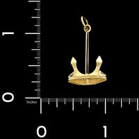 14K Yellow Gold Estate Anchor Charm