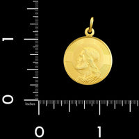 14K Yellow Gold Estate Christ the Redeemer Medal