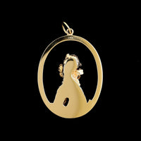 14K Yellow Gold Estate Poodle Pendant