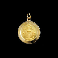 14K Yellow Gold Estate Holy Communion Medal