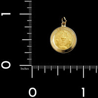 14K Yellow Gold Estate Holy Communion Medal