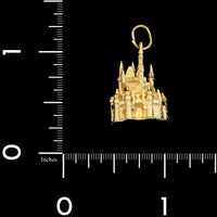 14K Yellow Gold Estate Disney Magic Kingdom Castle Charm