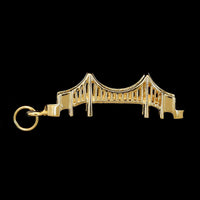 14K Yellow Gold Estate Golden Gate Bridge Charm