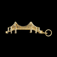 14K Yellow Gold Estate Golden Gate Bridge Charm