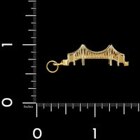 14K Yellow Gold Estate Golden Gate Bridge Charm