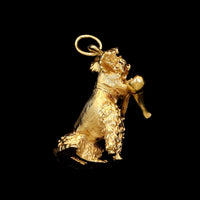 14K Yellow Gold Estate Poodle Charm