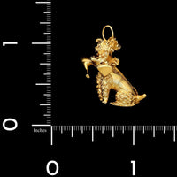 14K Yellow Gold Estate Poodle Charm