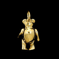 14K Yellow Gold Estate Movable Teddy Bear Charm
