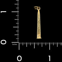 14K Yellow Gold Estate Bunker Hill Monument Charm
