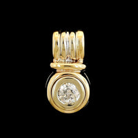 14K Yellow Gold Estate Diamond Pendant Enhancer