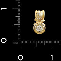 14K Yellow Gold Estate Diamond Pendant Enhancer