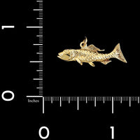 JMF 14K Yellow Gold Estate Fish Charm